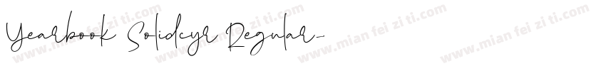Yearbook Solidcyr Regular字体转换